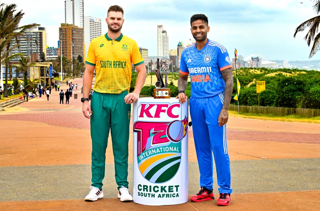 Aiden Markram (South Africa captain) and Suryakumar Yadav (India captain) - Image Credit: CSA